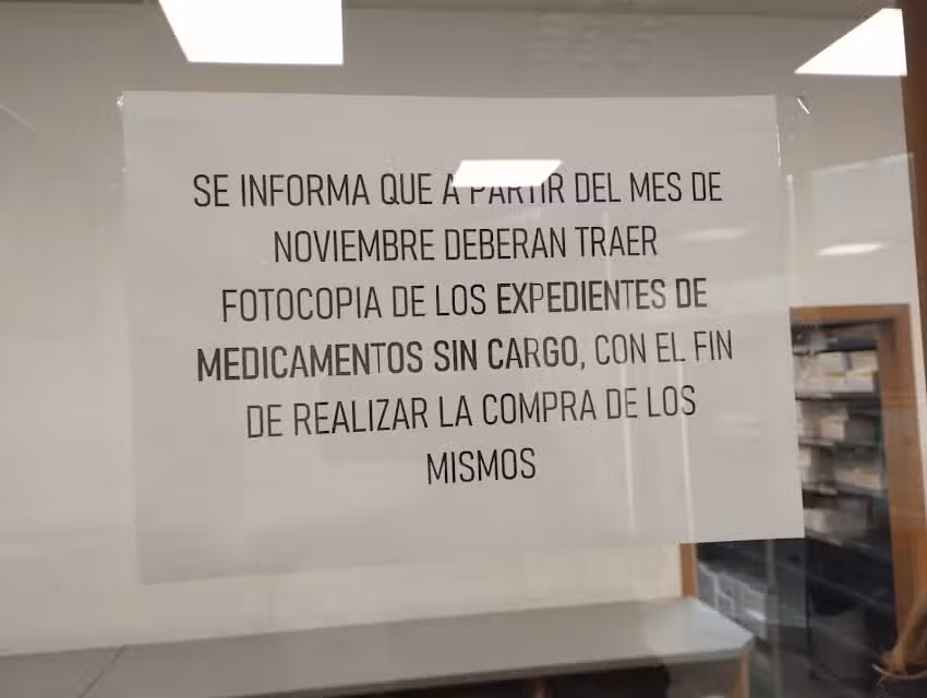 Farmacia social (medicamentos sin cargo)